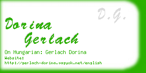 dorina gerlach business card